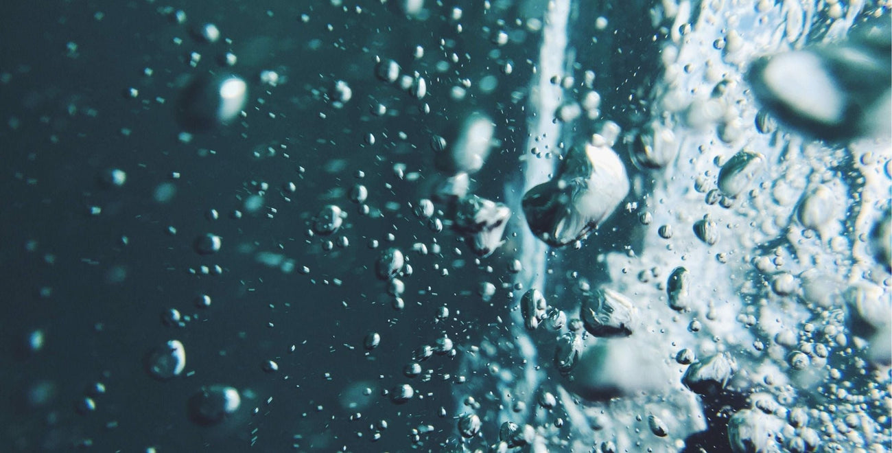 Water with close-up image of bubbles