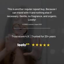 Gentle, no fragrance, and organic.  Lovely! ' trust score of 4.9 on feefo