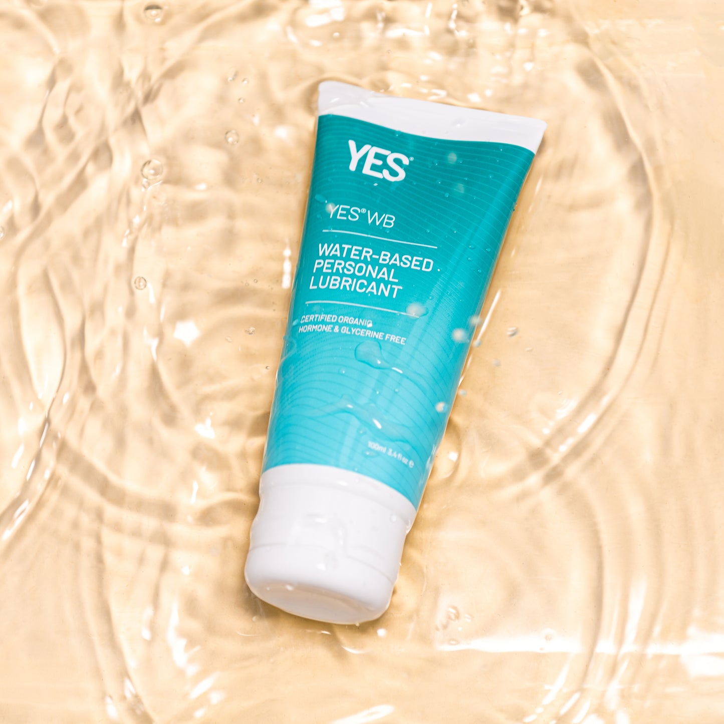 YES WB water based lubricant making a splash in water