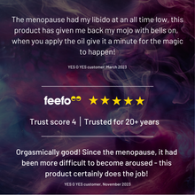 The menopause had my libido at an all time low, this product has given me back my mojo with bells on