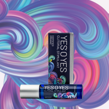 Bottle of YES O YES Clitoral stimulant next to a carton of YES O YES clitoral stimulant.  